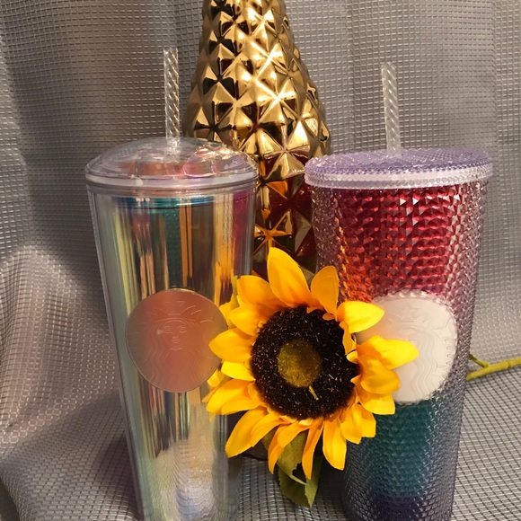 Starbucks Other - Starbucks Studded Pride & iridescent tumbler set